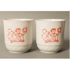 2 gab. Bērnu porcelāna tējas krūzes, RPR, Rīgas porcelāns